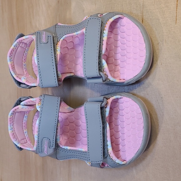 Eddie Bauer Gray Pink Kids Sandals - Picture 3 of 9